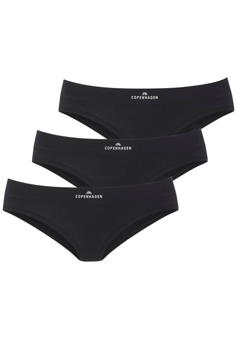 Copenhagen Studios Bikinislip "mit Logodruck am Bund" 3er-Pack, aus softer Bio-Baumwollqualität von Copenhagen Studios