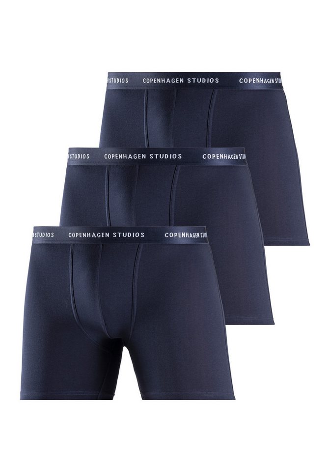 Copenhagen Studios Langer Boxer Boxershorts für Herren (Packung, 3-St) mit längerem Bein und Logobund von Copenhagen Studios