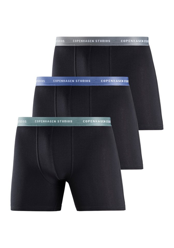 Copenhagen Studios Langer Boxer Boxershorts für Herren (Packung, 3-St) mit längerem Bein und Logobund von Copenhagen Studios