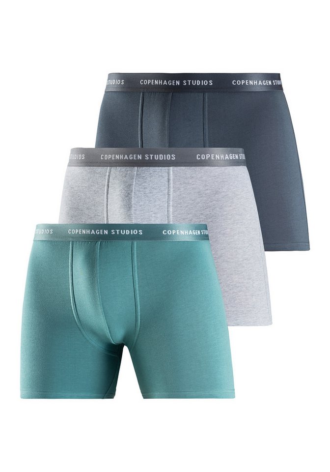 Copenhagen Studios Langer Boxer Boxershorts für Herren (Packung, 3-St) mit längerem Bein und Logobund von Copenhagen Studios