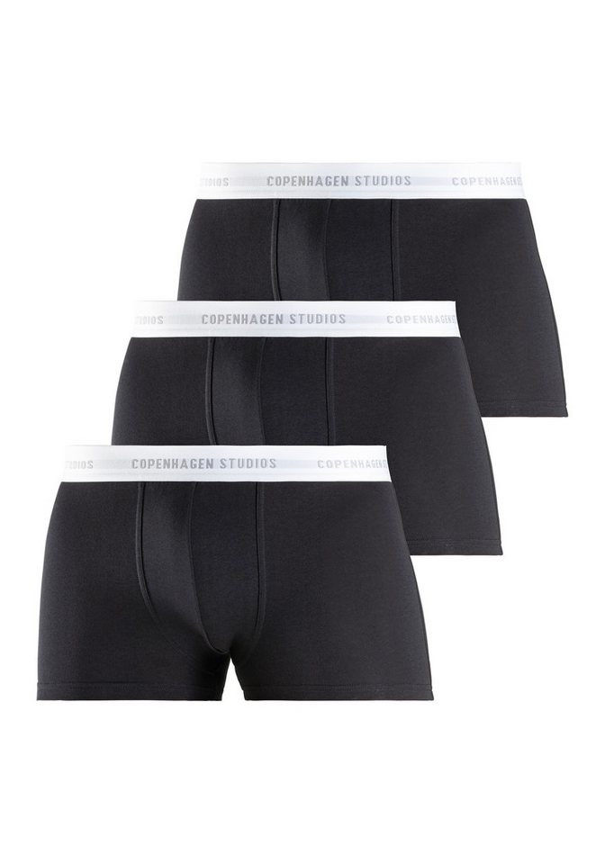Copenhagen Studios Boxer Boxershorts für Herren (Packung, 3-St) mit weißem Logo-Bund von Copenhagen Studios