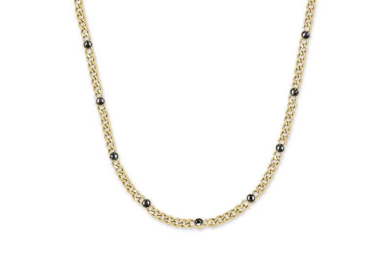 Copenhagen Studios Edelstahlkette Schmuck Geschenk Halskette Glittery Cuban, mit Strassstein von Copenhagen Studios