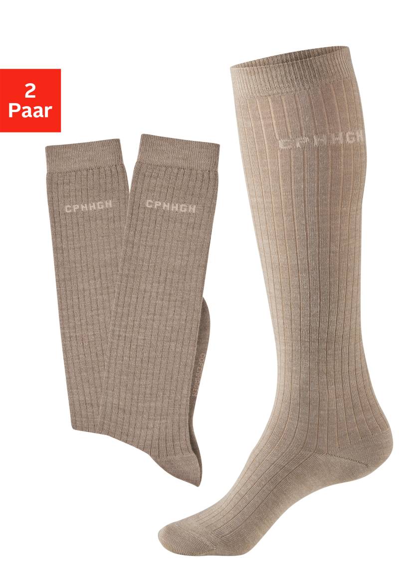 Copenhagen Studios Kniestrümpfe Packung, 2 Paar tlg. mit weicher wärmender Wolle von Copenhagen Studios