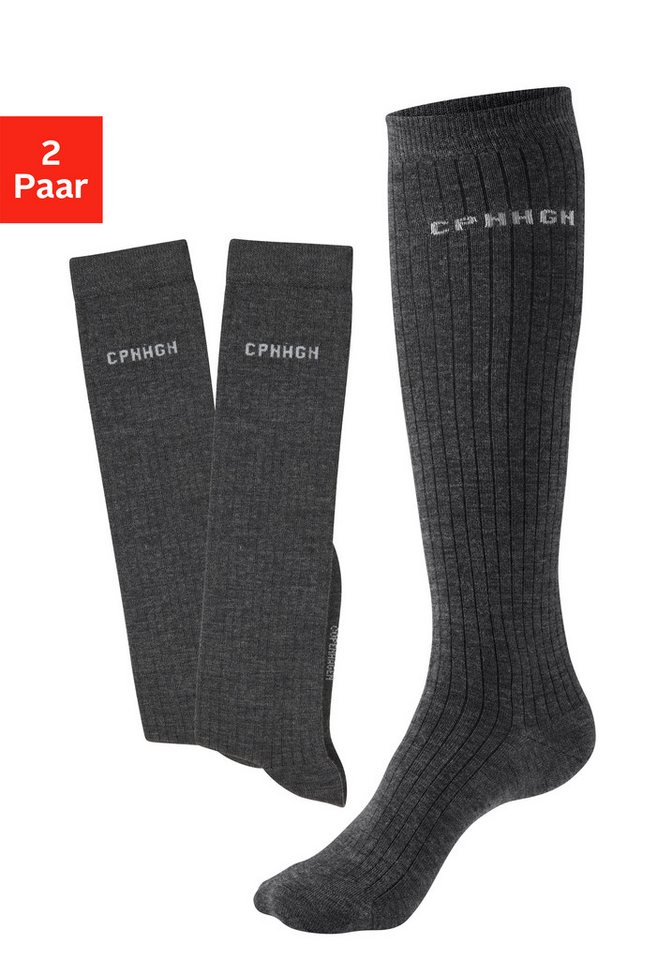 Copenhagen Studios Kniestrümpfe (Packung, 2-Paar) mit weicher wärmender Wolle von Copenhagen Studios
