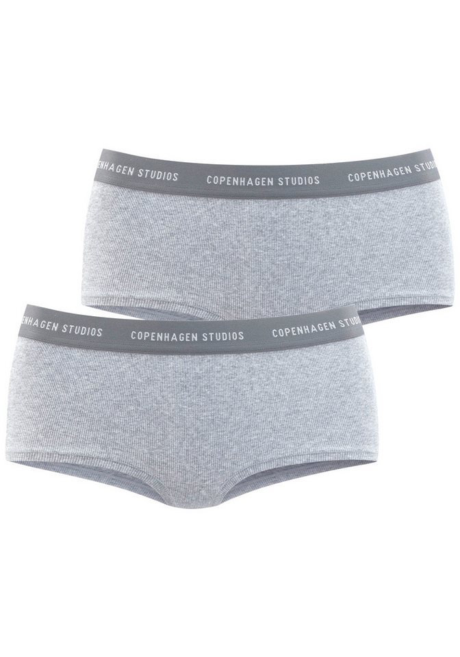 Copenhagen Studios Panty mit softem Logobund (2er-Pack) aus gerippter Bio-Baumwollqualität von Copenhagen Studios