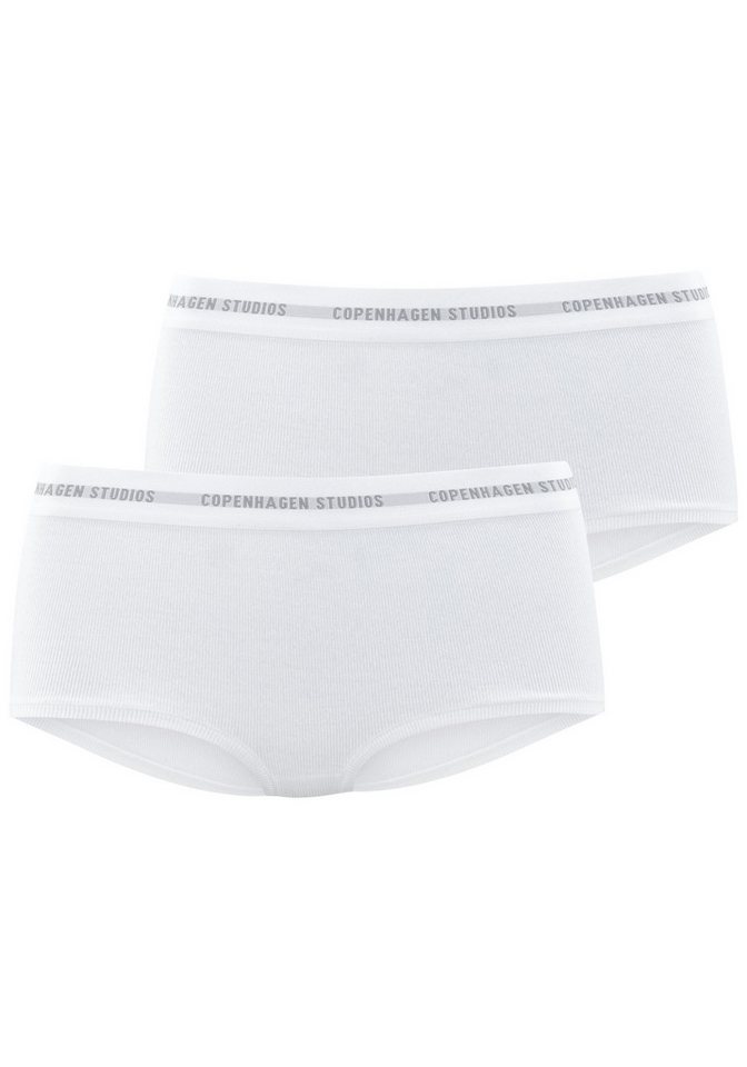 Copenhagen Studios Panty mit softem Logobund (2er-Pack) aus gerippter Bio-Baumwollqualität von Copenhagen Studios