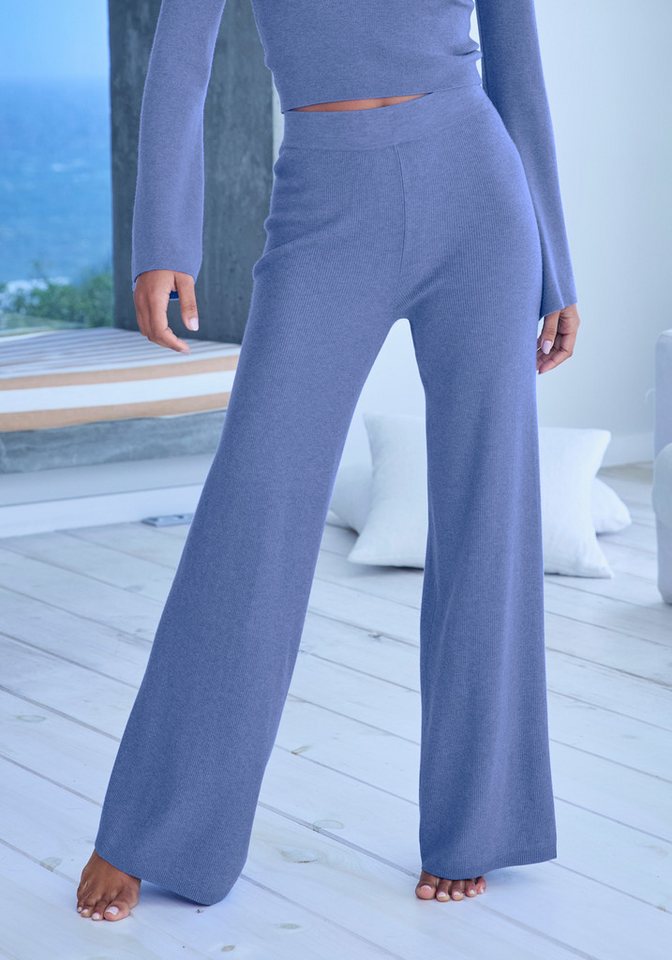 Copenhagen Studios Strickhose aus hochwertigem Rippstrick, Loungewear von Copenhagen Studios
