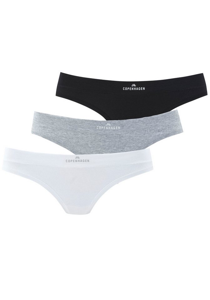 Copenhagen Studios String mit Logodruck am Bund (3er-Pack) aus softer Bio-Baumwollqualität von Copenhagen Studios