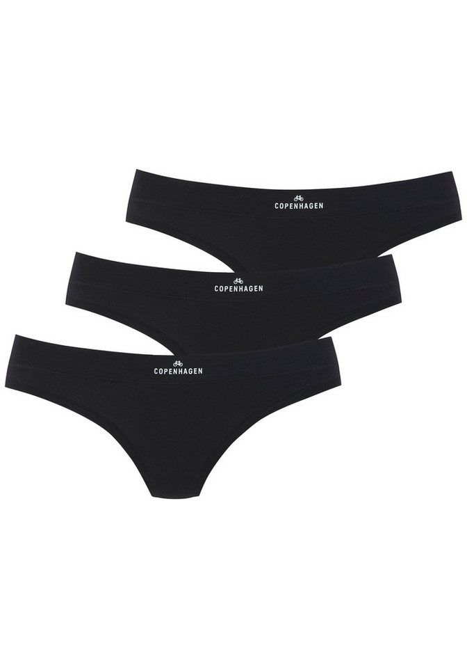 Copenhagen Studios String mit Logodruck am Bund (3er-Pack) aus softer Bio-Baumwollqualität von Copenhagen Studios