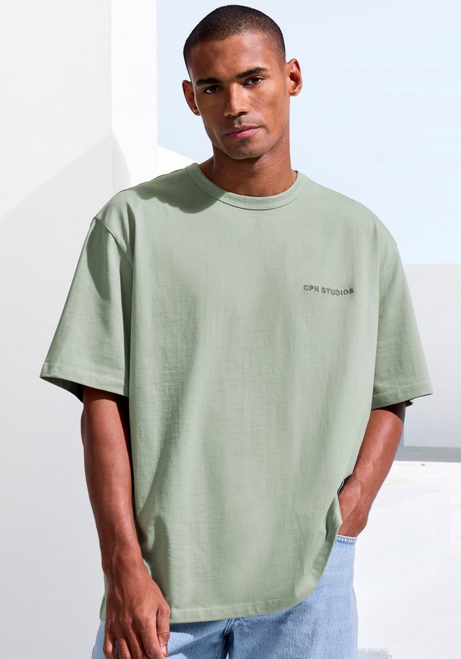 Copenhagen Studios T-Shirt mit hochwertiger Logostickerei, Loose-fit, Oversize-Shirt aus heavy Bio-Baumwoll-Qualität von Copenhagen Studios