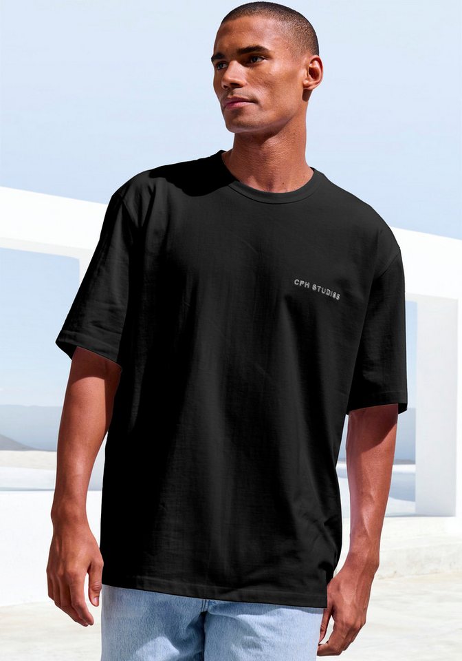 Copenhagen Studios T-Shirt mit hochwertiger Logostickerei, Loose-fit, Oversize-Shirt aus heavy Bio-Baumwoll-Qualität von Copenhagen Studios