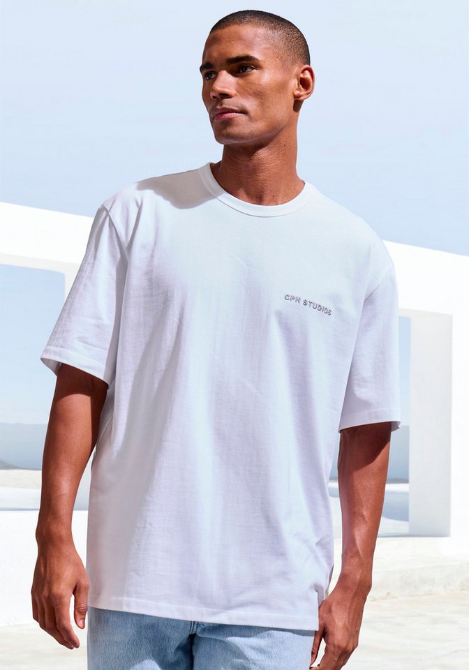 Copenhagen Studios T-Shirt mit hochwertiger Logostickerei, Loose-fit, Oversize-Shirt aus heavy Bio-Baumwoll-Qualität von Copenhagen Studios