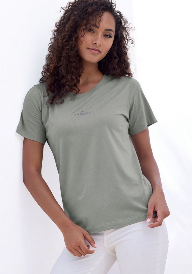 Copenhagen Studios T-Shirt mit dezentem Logoprint vorn aus softer Jersey-Qualität mit Bio-Baumwolle von Copenhagen Studios