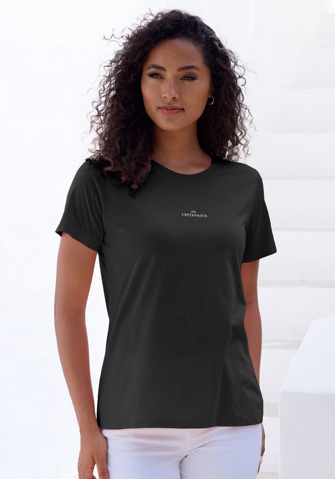 Copenhagen Studios T-Shirt mit dezentem Logoprint vorn aus softer Jersey-Qualität mit Bio-Baumwolle von Copenhagen Studios
