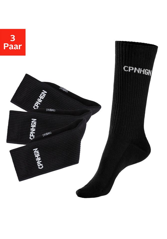 Copenhagen Studios Tennissocken (Packung, 3-Paar) mit Halbfußfrottee von Copenhagen Studios