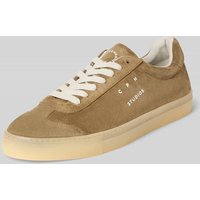Copenhagen Ledersneaker mit Label-Print Modell 'Retro' in Taupe, Größe 43 von Copenhagen
