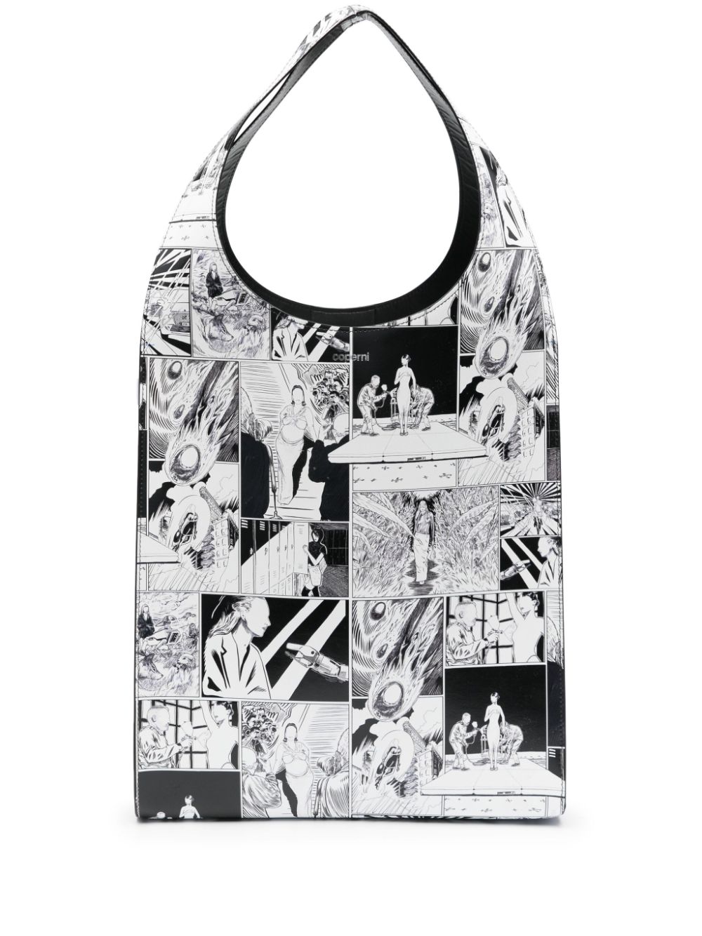 Coperni Swipe Handtasche mit Comic-Print - Schwarz von Coperni