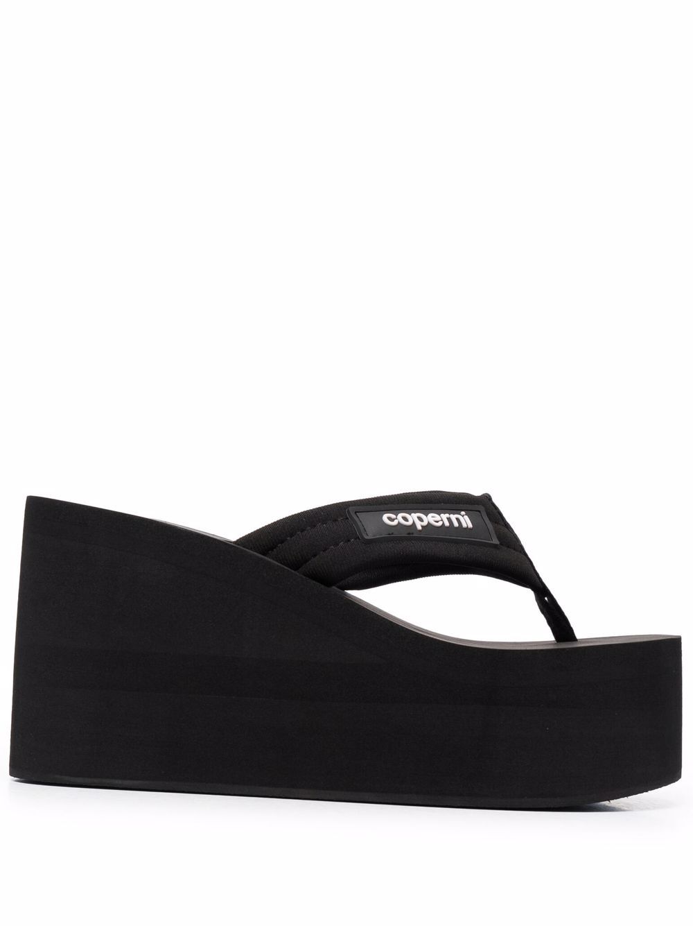 Coperni Wedge-Sandalen mit Logo - Schwarz von Coperni