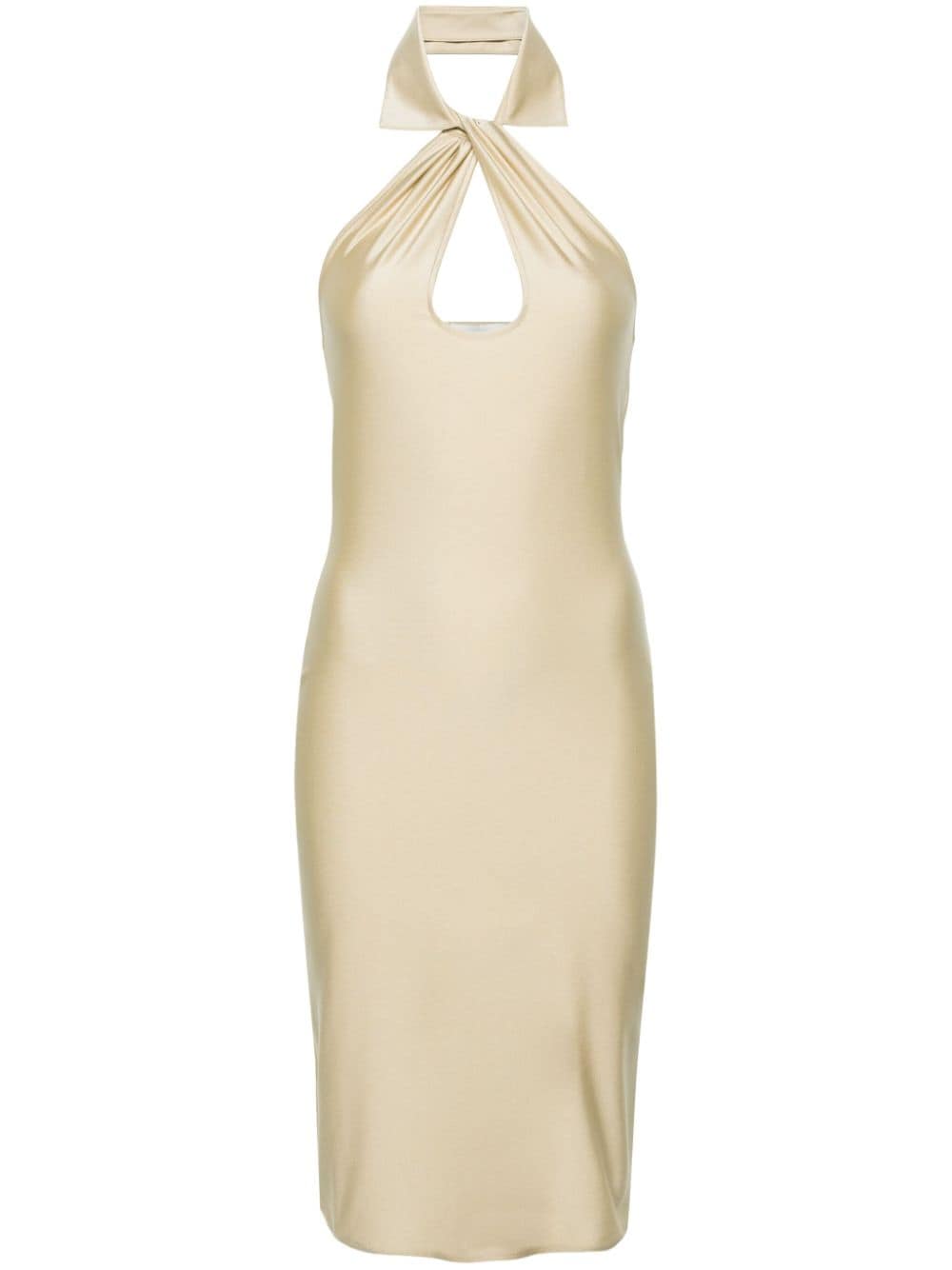 Coperni Neckholder-Midikleid mit Cut-Outs - Nude von Coperni