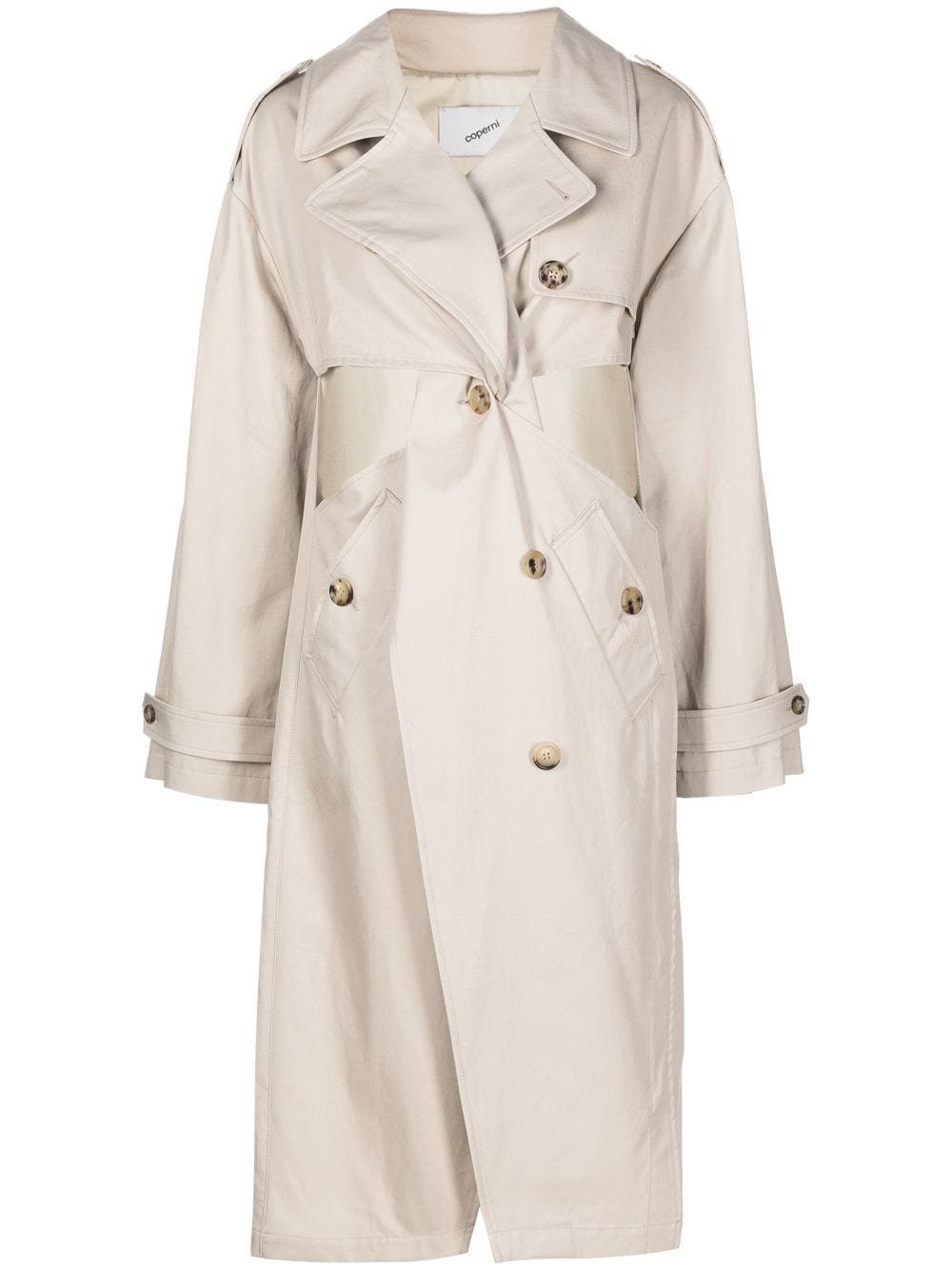 Coperni Trenchcoat mit Cut-Outs - Nude von Coperni