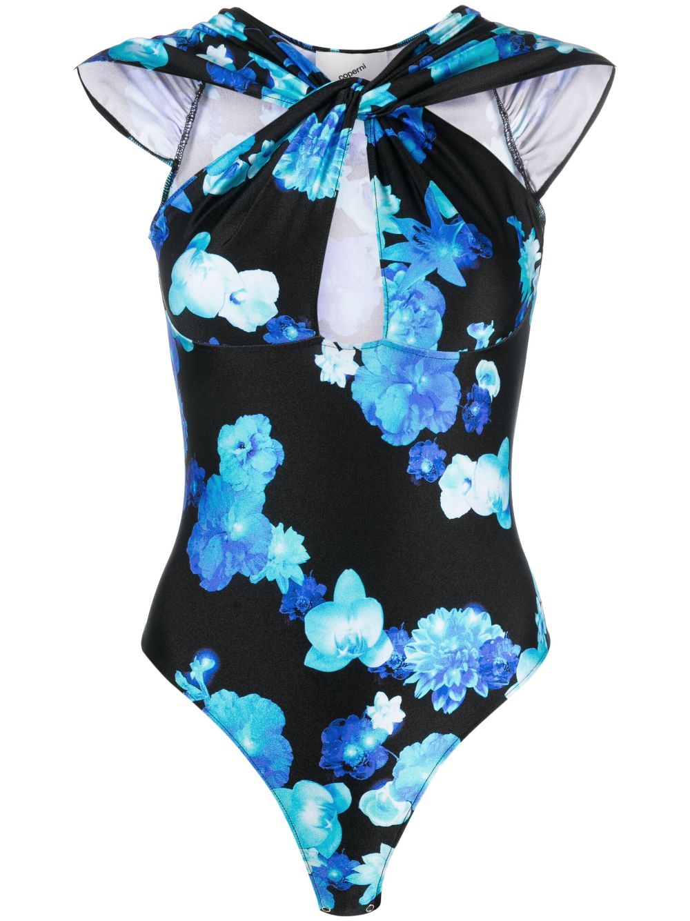 Coperni Body mit Blumen-Print - Schwarz von Coperni