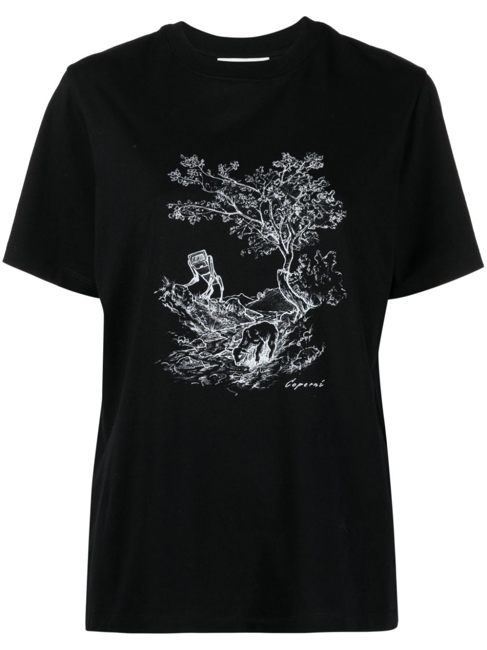 Coperni T-Shirt mit Illustration-Print - Schwarz von Coperni