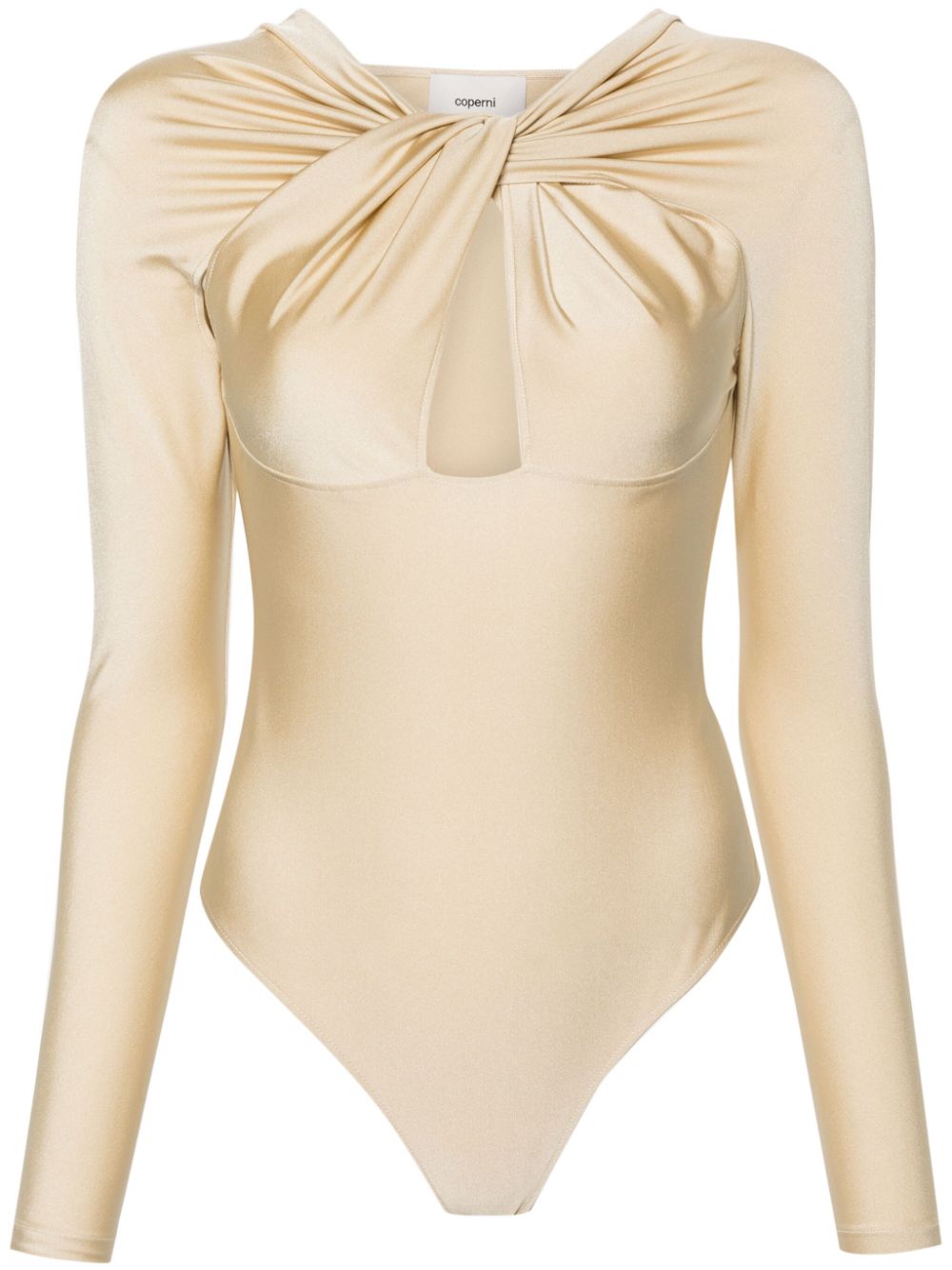 Coperni Langärmeliger Body mit Twist-Detail - Nude von Coperni