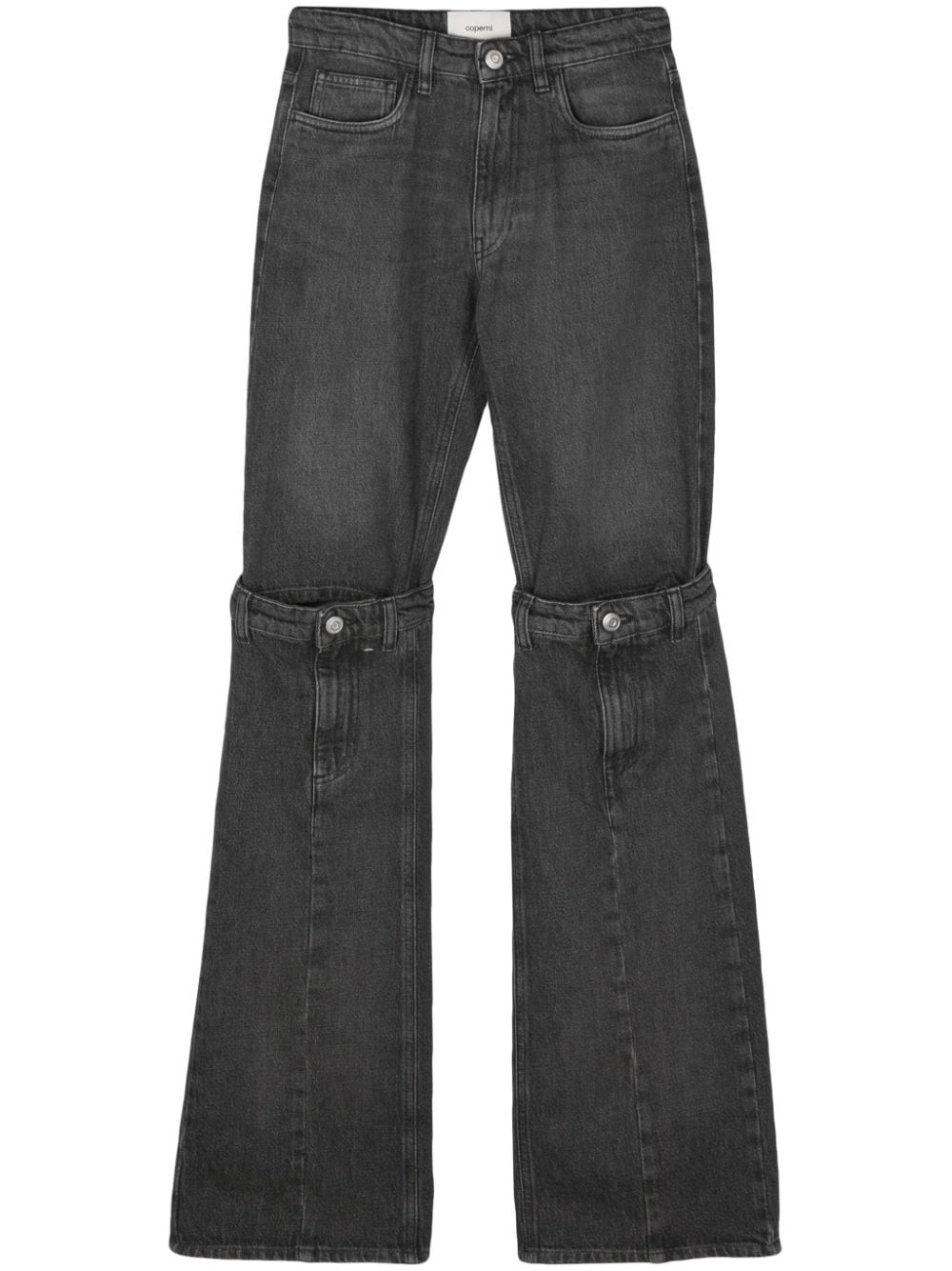 Coperni Halbhohe Wide-Leg-Jeans - Schwarz von Coperni