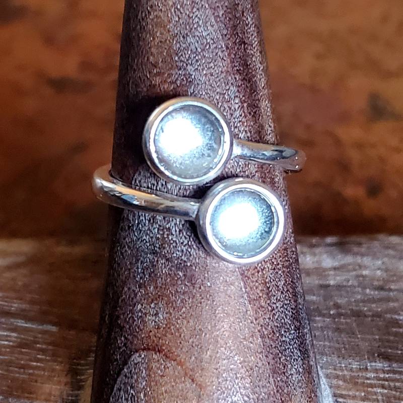 Blautopas-sterlingsilber-Bypass-Ring von CopiaDesigns