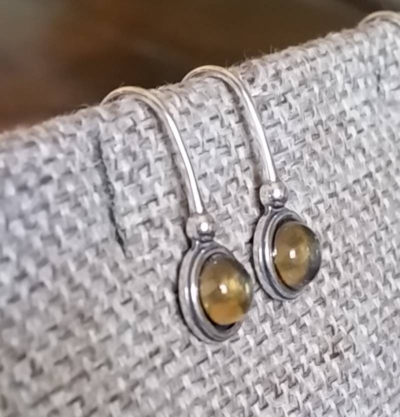 Citrin Sterling Silber Ohrringe von CopiaDesigns