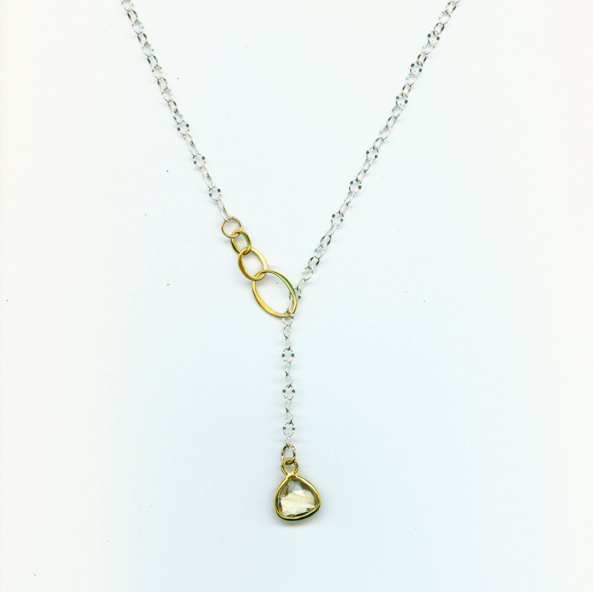 Citrin Sterling Silber Y Halskette von CopiaDesigns