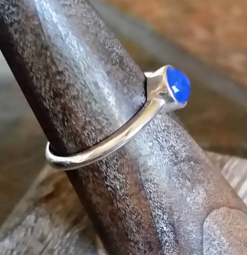 Jade Sterling Silber Stapelbar Ring von CopiaDesigns