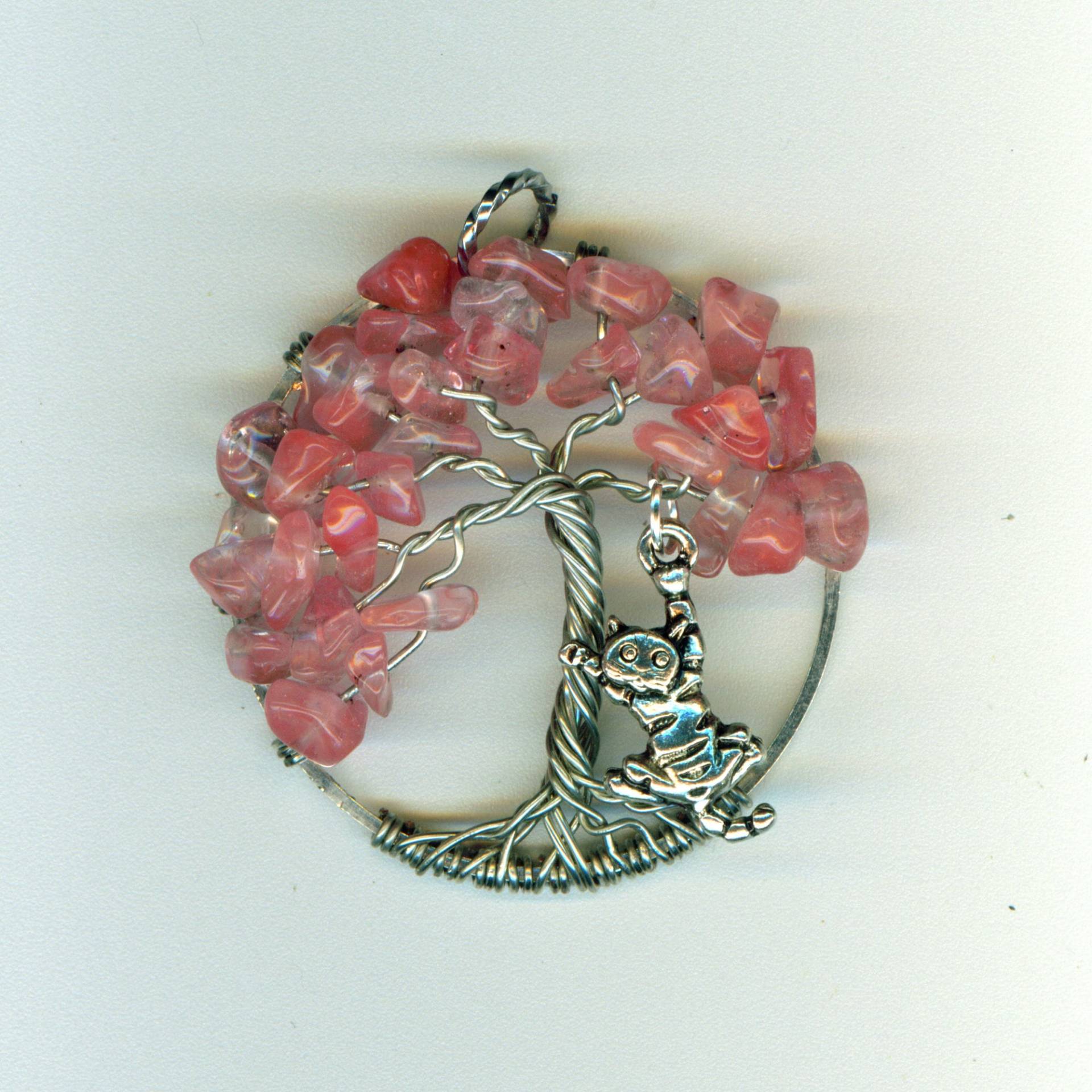 Kirschquarz Anhänger Mit Lebensbaum von CopiaDesigns