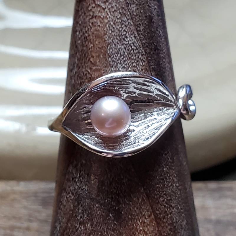 Perle Sterling Silber Ring von CopiaDesigns