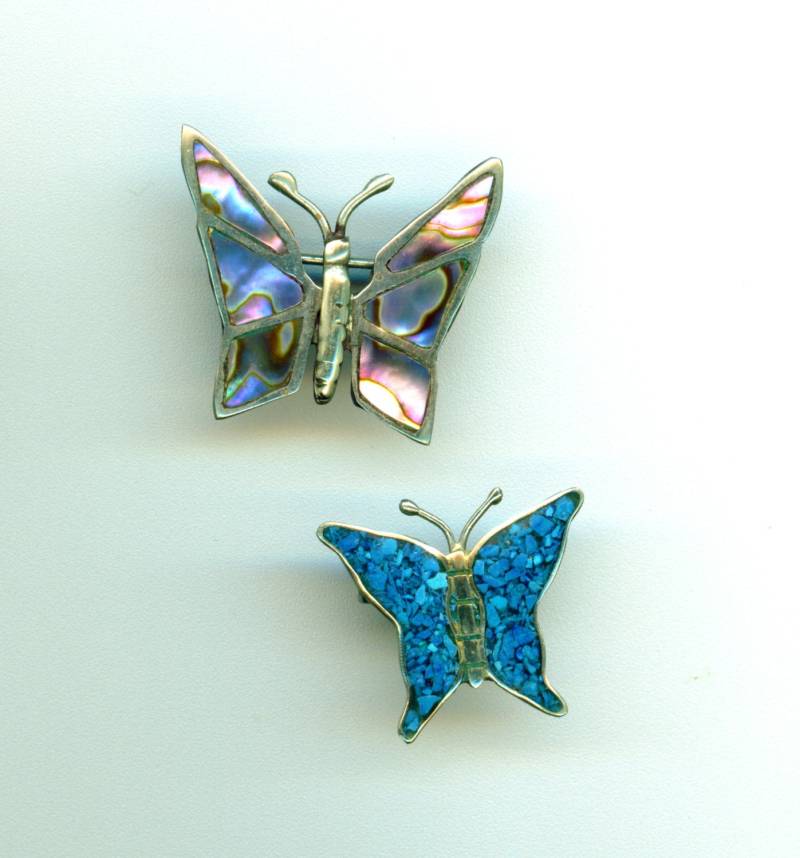 Vintage Schmetterling Brosche/Pin Set von CopiaDesigns