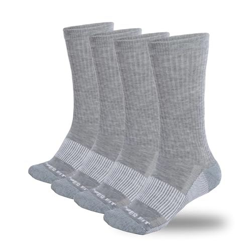 Copper Fit Unisex-Erwachsene Crew Sport Socks-2 Pack Laufsocken, grau, Small-Medium (2er Pack) von Copper Fit