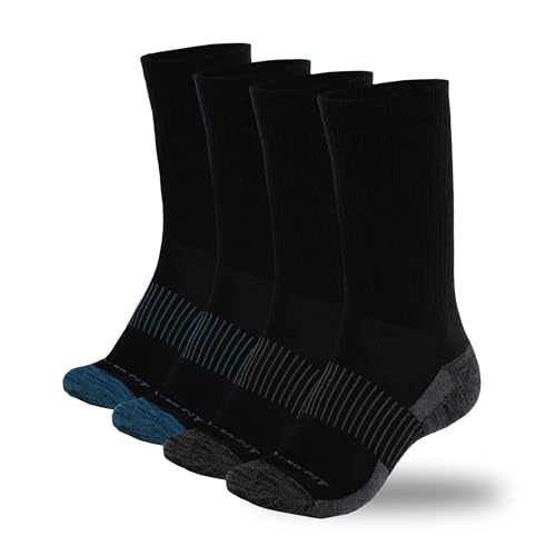 Copper Fit Unisex-Erwachsene Crew Sport Socks-2 Pack Laufsocken, schwarz, Small-Medium (2er Pack) von Copper Fit