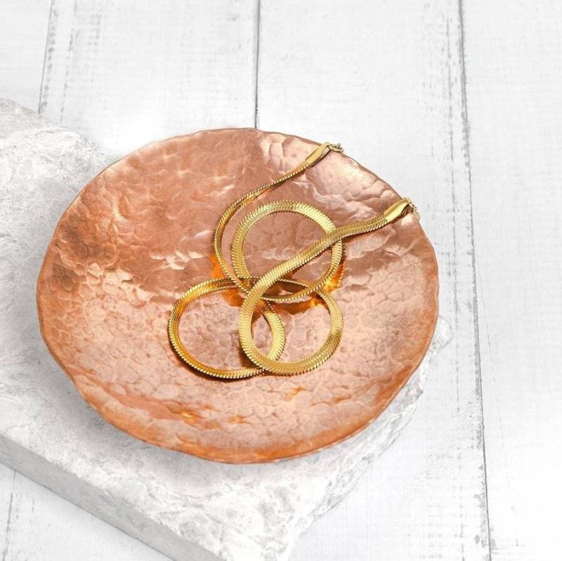 Gehobelte Kupfer Schmuckschale | 7 9 Oder 22 Jahre Jahrestag Geschenk Benutzerdefinierte Personalisierte Ring Schale Hayes-Haus von CopperBrassAndBronze