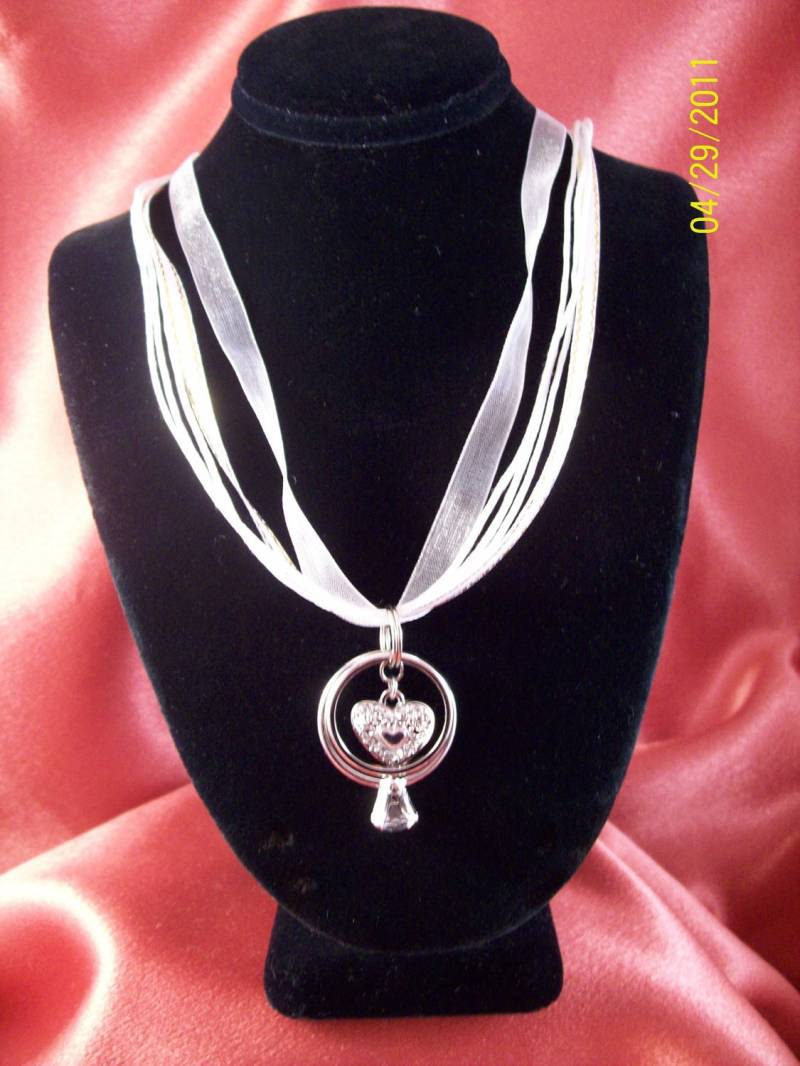 Ehering Weiße Band Halskette von CopperCreekVintage