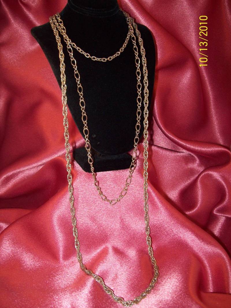 Silberfarbene Vintage Multistrang-Halskette von CopperCreekVintage