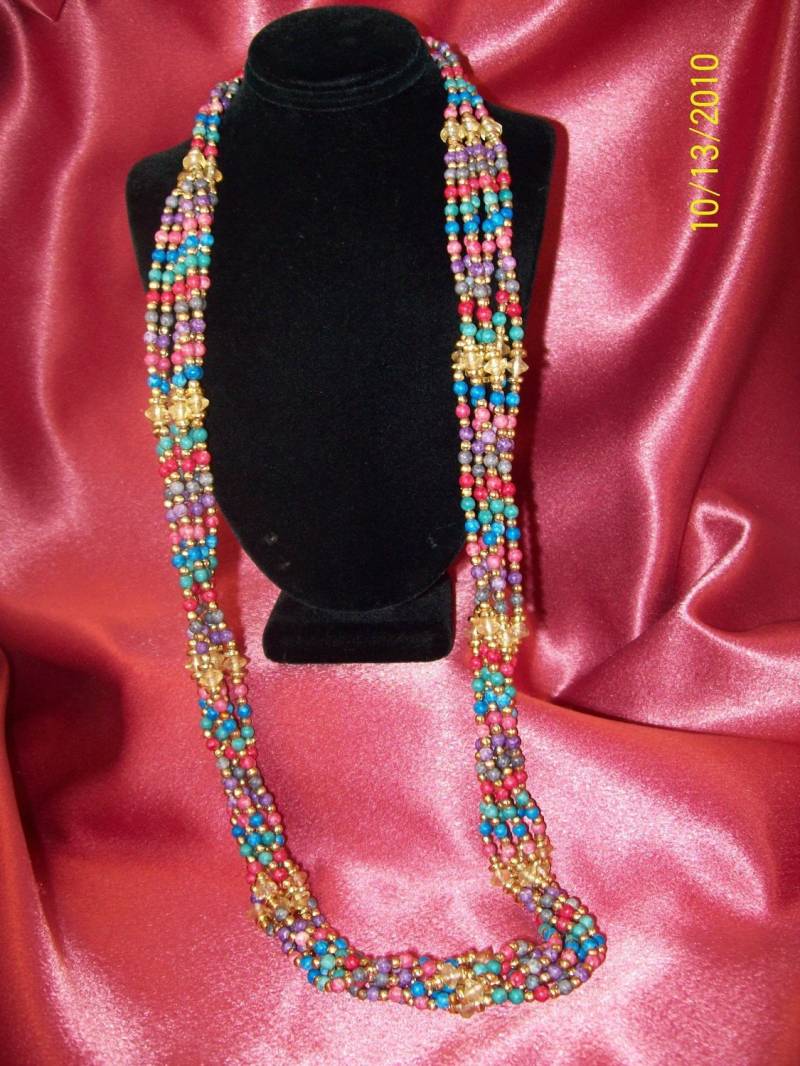 Verkauf-Vintage Tief Farben Multi-strang-Kette von CopperCreekVintage