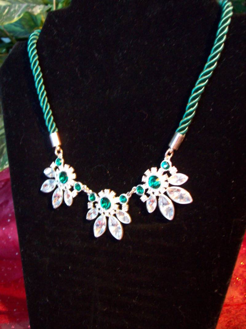 Vintage Strass-Statement-Halskette von CopperCreekVintage