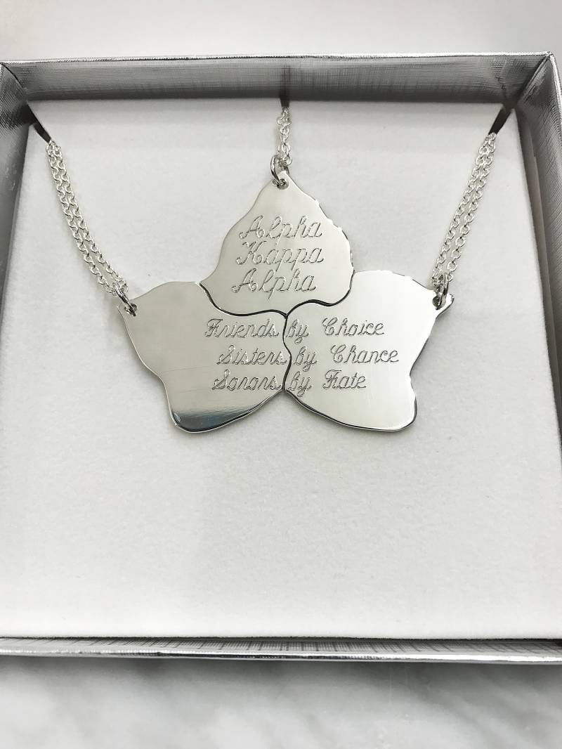 925 Silber Efeu Blatt Puzzle Halskette - Individuelle Gravur von CopperfoxGemsJewelry