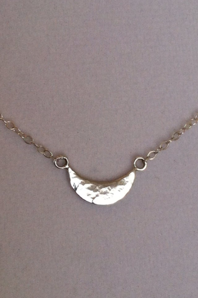 sterling Silber Halbmond Halskette von CopperfoxGemsJewelry