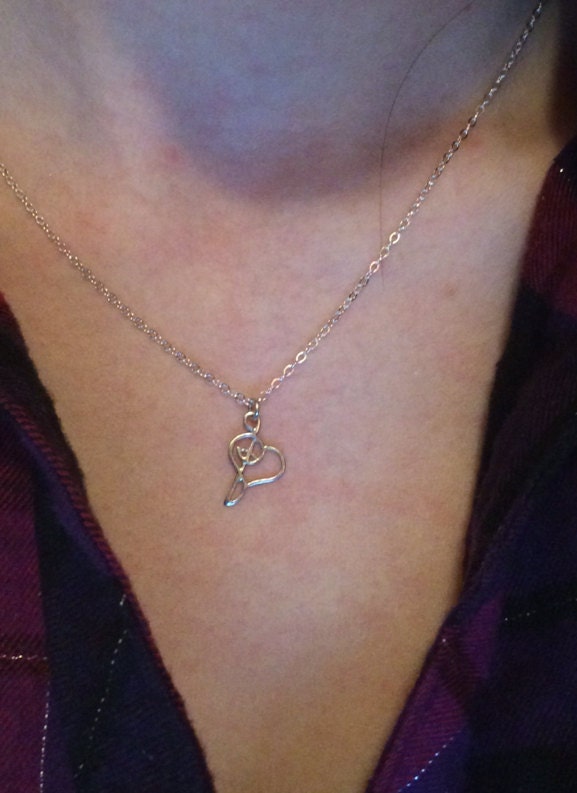 sterling Silber Mini Peace, Love & Harmony Halskette von CopperfoxGemsJewelry