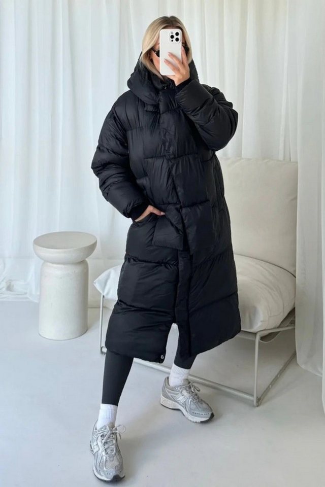 Copperose Parka 6113 Oversize Winterparka Steppmantel mit abnehmbarem Kapuzenschal kuschelig-warm und trotzdem federleicht von Copperose