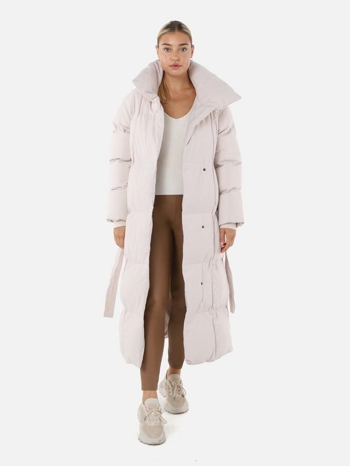 Copperose Winterjacke Oversize Winterparka Steppmantel Parka mit Gürtel Taillengürtel mit Knopfleiste knöchellanger Mantel mit großem Kragen von Copperose