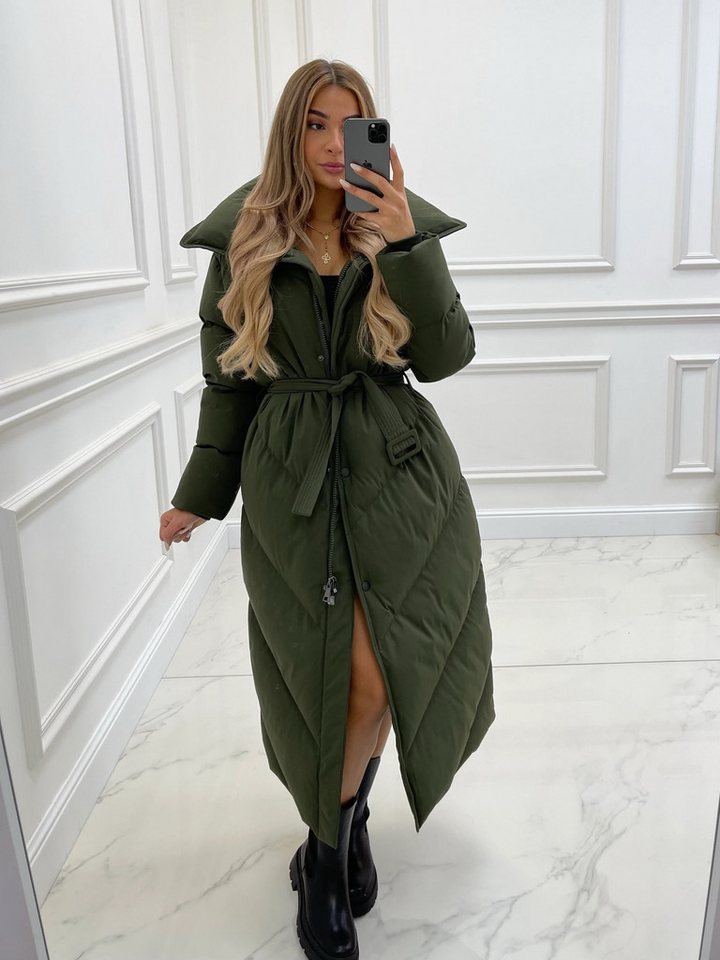 Copperose Winterjacke Winterjacke Oversize Winterparka Steppmantel Parka mit Gürtel mit Reißverschluss Copperose Winterjacke Winterjacke Oversize Winterparka Steppmantel Parka mit Gürtel mit Reißverschluss von Copperose