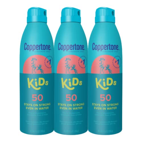 KIDS Sunscreen Continuous Spray SPF 50 (5.5 Ounce, Pack of 3) von Coppertone