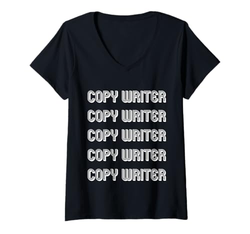Damen Professioneller Kopierschreiber T-Shirt mit V-Ausschnitt Damen Professioneller Kopierschreiber T-Shirt mit V-Ausschnitt von Copy Writer ApparelProfessional Copy Writer Appare